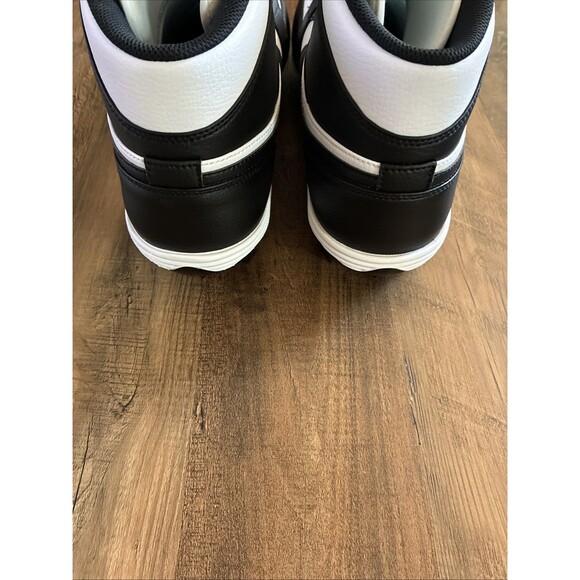 Nike Air Jordan 1 Mid TD Men Size 15 Panda White Black Football Cleat FJ6805-100 main image 7
